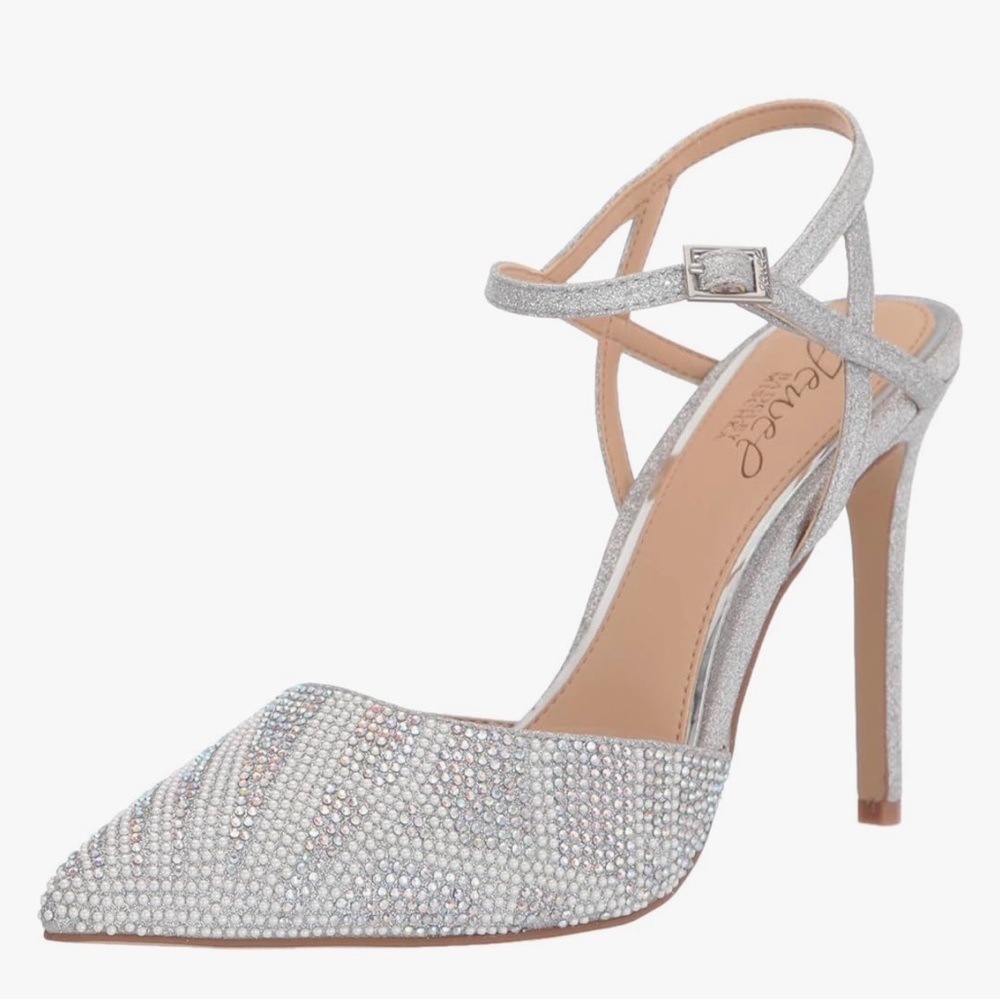 Elegant Silver Stiletto Heels